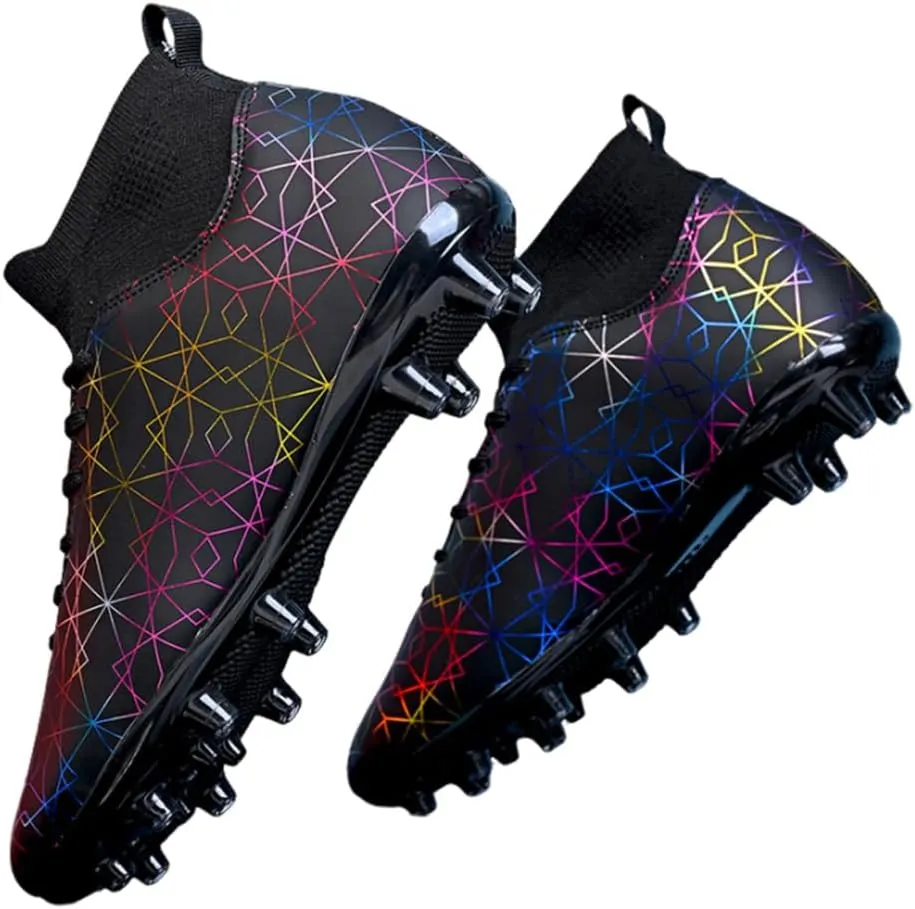 Maylrvjv Men's Soccer Cleats Football Shoes Breathable Non-Slip Outdoor/Indoor/Competition/Training Futsal Sneakers
