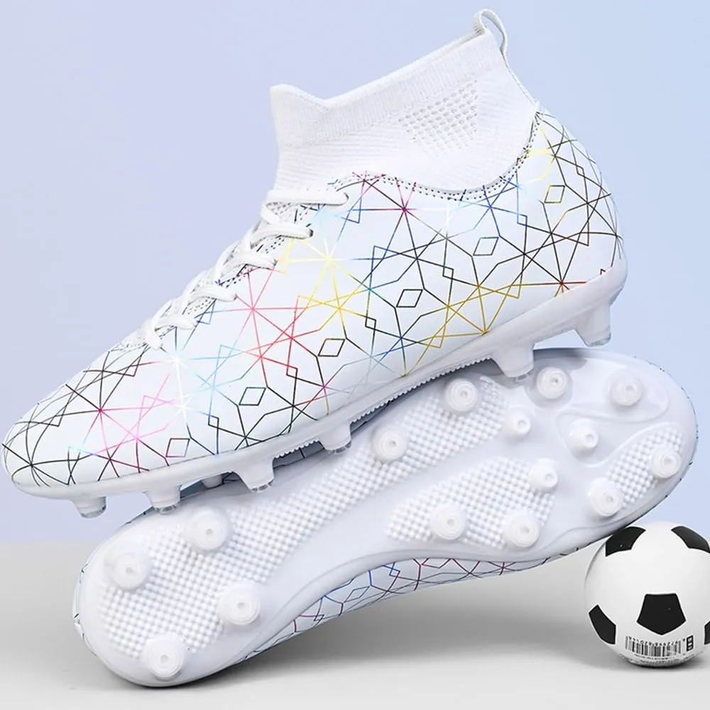 Maylrvjv Men's Soccer Cleats Football Shoes Breathable Non-Slip Outdoor/Indoor/Competition/Training Futsal Sneakers