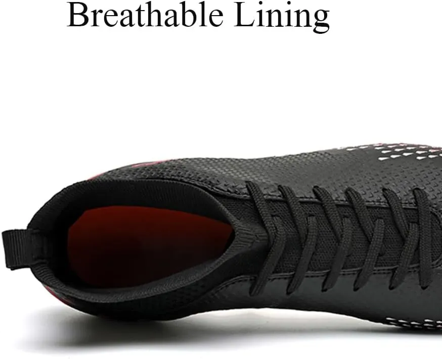 Maylrvjv Men's Soccer Cleats Football Shoes Breathable Non-Slip Outdoor/Indoor/Competition/Training Futsal Sneakers