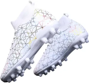 Maylrvjv Men's Soccer Cleats Football Shoes Breathable Non-Slip Outdoor/Indoor/Competition/Training Futsal Sneakers