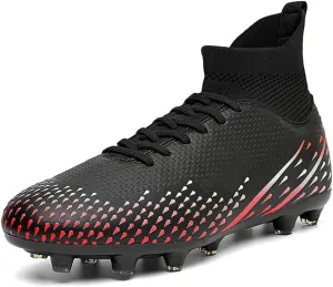 Maylrvjv Men's Soccer Cleats Football Shoes Breathable Non-Slip Outdoor/Indoor/Competition/Training Futsal Sneakers