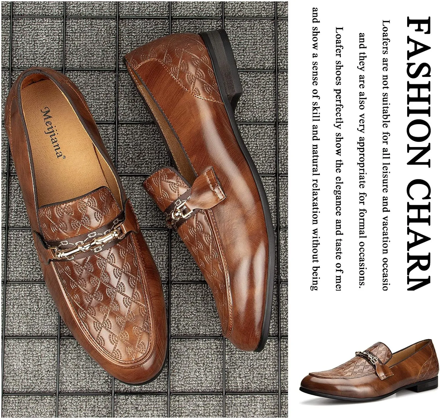 Meijiana Men's Classic Loafers - Wedding & Party Shoes
