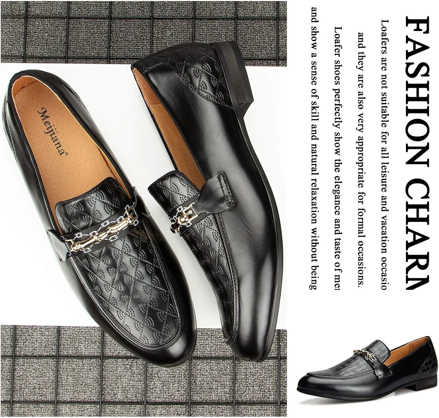 Meijiana Men's Classic Loafers - Wedding & Party Shoes