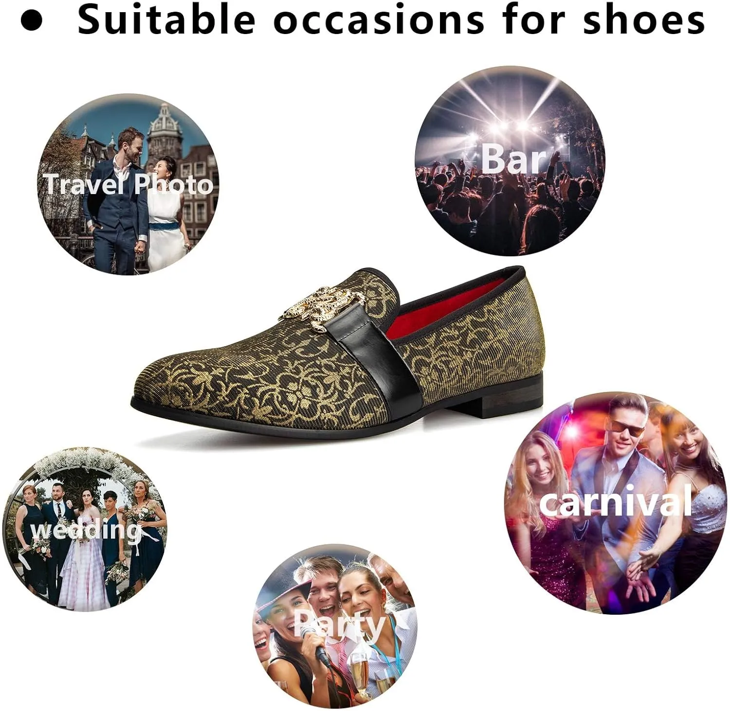 Meijiana Men's Fashion Classic Loafers Luxury Loafer Shoes and Weeding Dress Shoes for Men