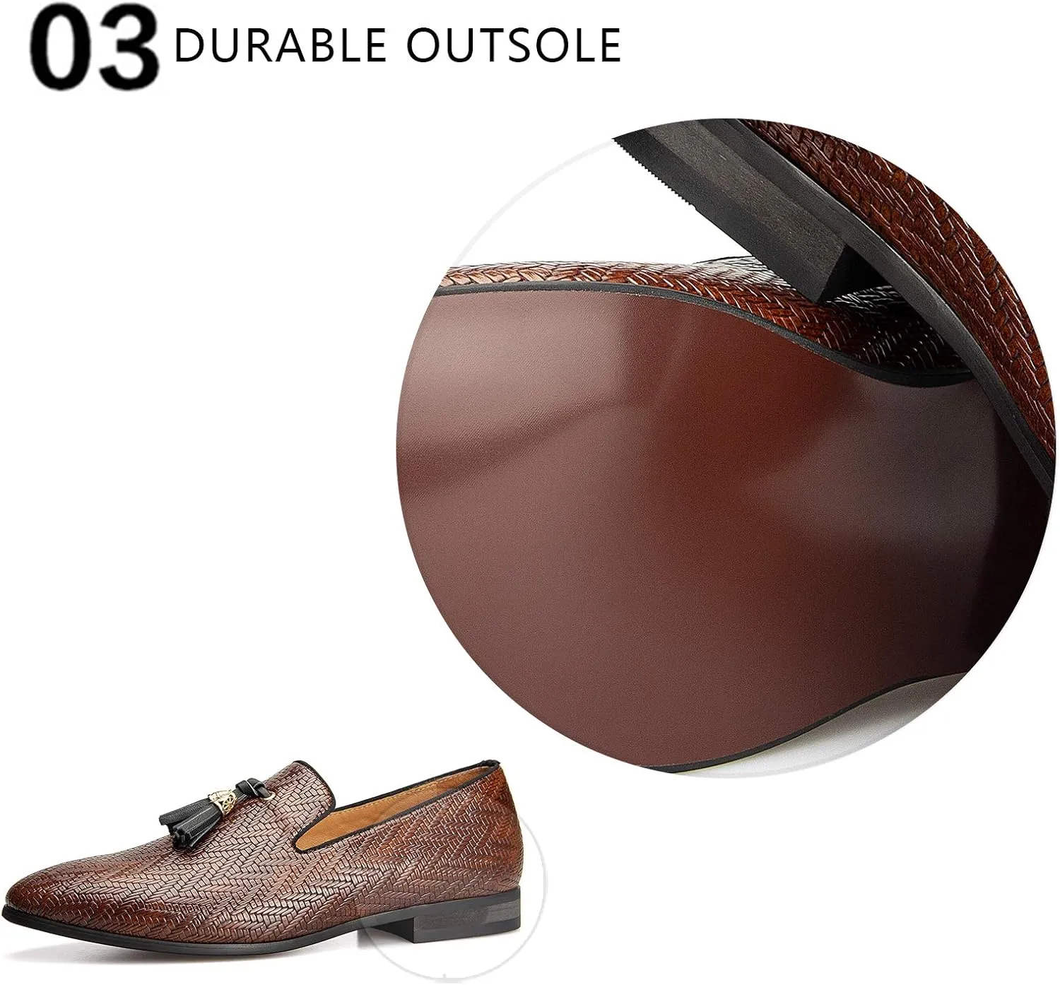 Meijiana Men’s Fashion Loafers Wedding Dress Shoes for Men with Tassel Embellishment