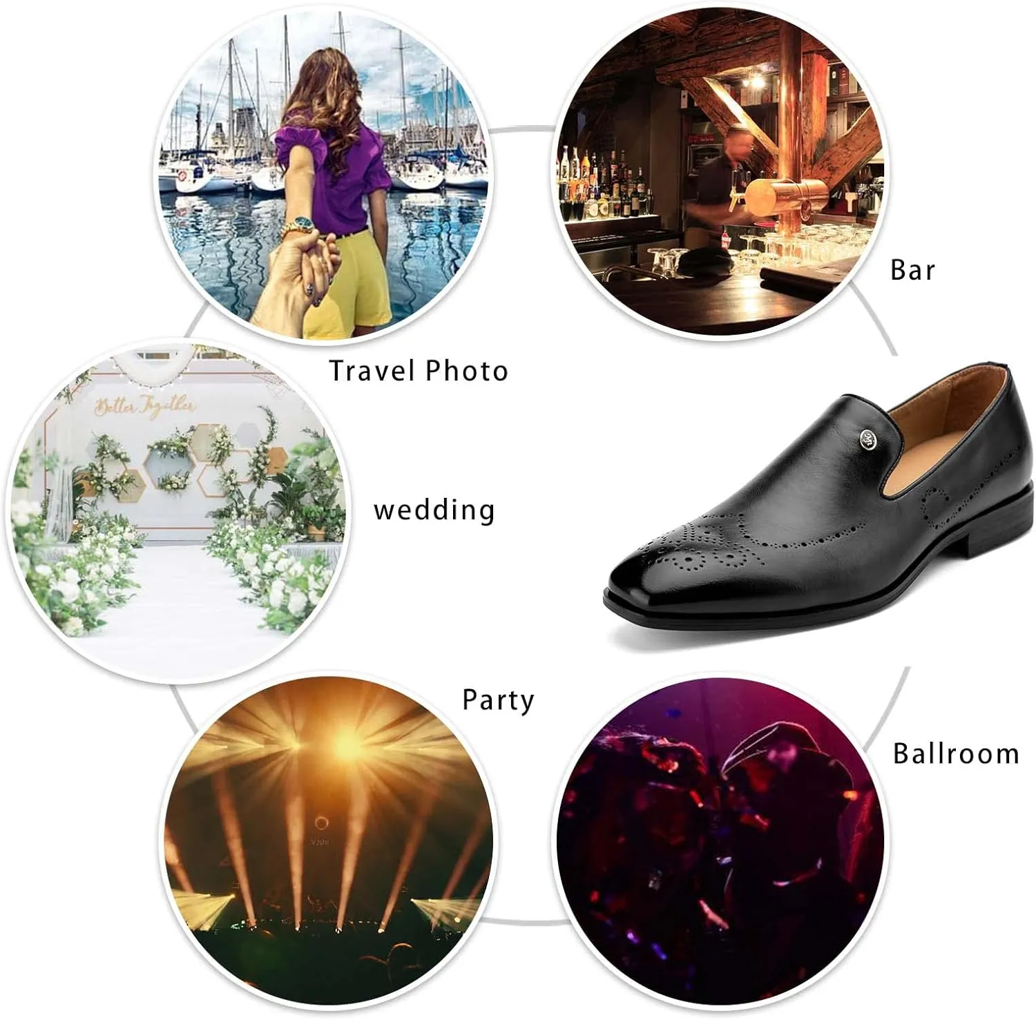 Meijiana Mens Loafers Wedding Dress Shoes Slip-On Loafers for Men Tuxedo Suit Shoes