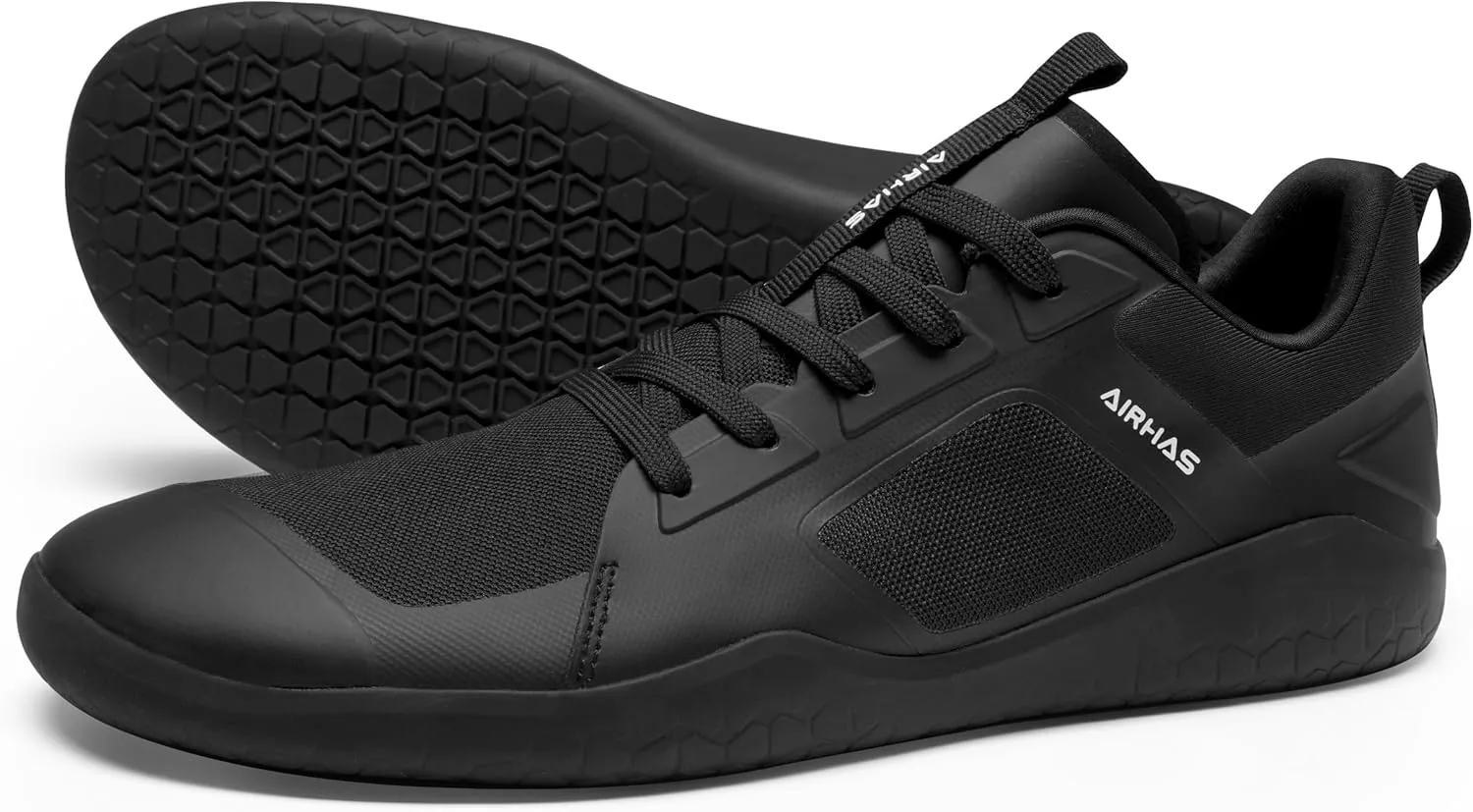 Men's Barefoot Shoes Zero Drop Workout Minimalist Gym Shoes for Men Deadlift Cross Training Sneakers (Black,7.5)