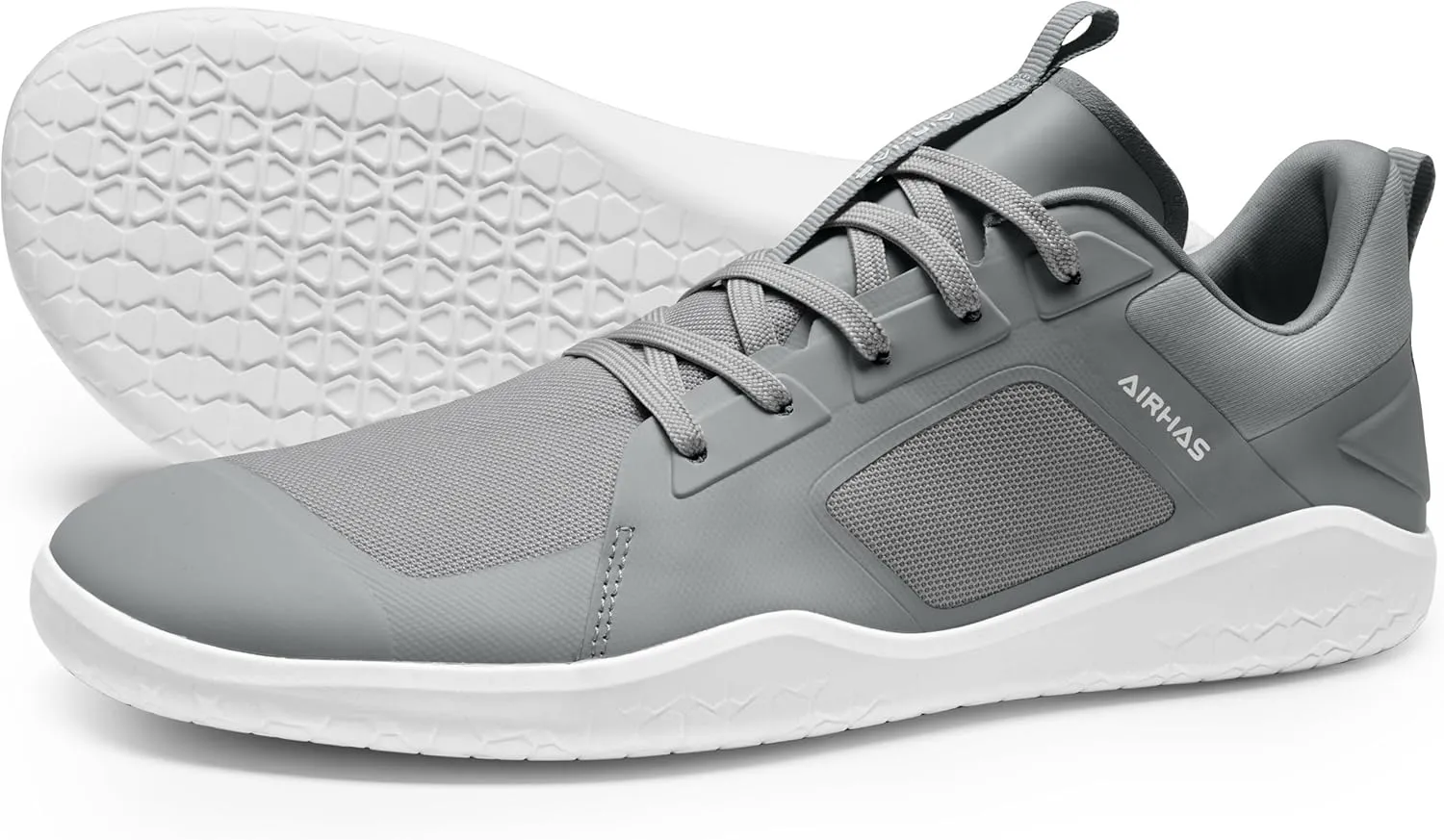 Men's Barefoot Zero Drop Shoes - Minimalist Workout Gym Sneakers for Deadlift Cross Training (Dark Grey, 10.5)