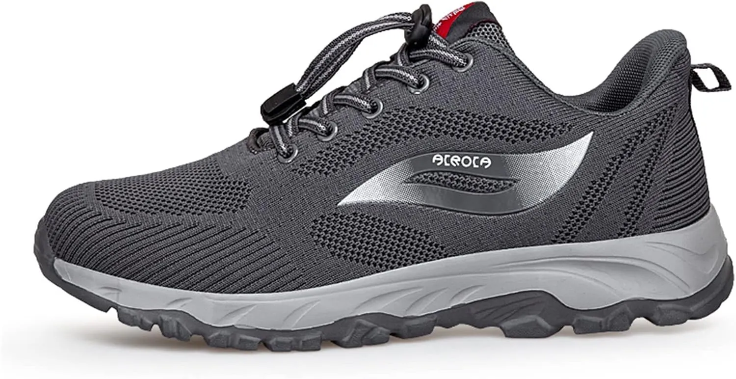 Mens Daily Walking Shoes Sneakers Running Shoe Trainers Athletic Gym Fitness Sport Summer Shoes Non Slip Breathable Mesh Workout Fashion Comfortable with Adjustable Lace