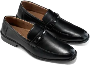 Mens Dress Loafers Slip-On Shoes | Formal Stylish Dress Loafers Classic Dress Shoes with Buckle | Comfortable Business Daily & Event Dress Shoes for Mens