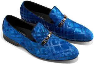 Mens Dress Velvet Shoes Dress Loafers Velvet Slip on for Men - Vintage Fashion Velvet Dress Shoes for Mens - with & Elegant Gold Buckle