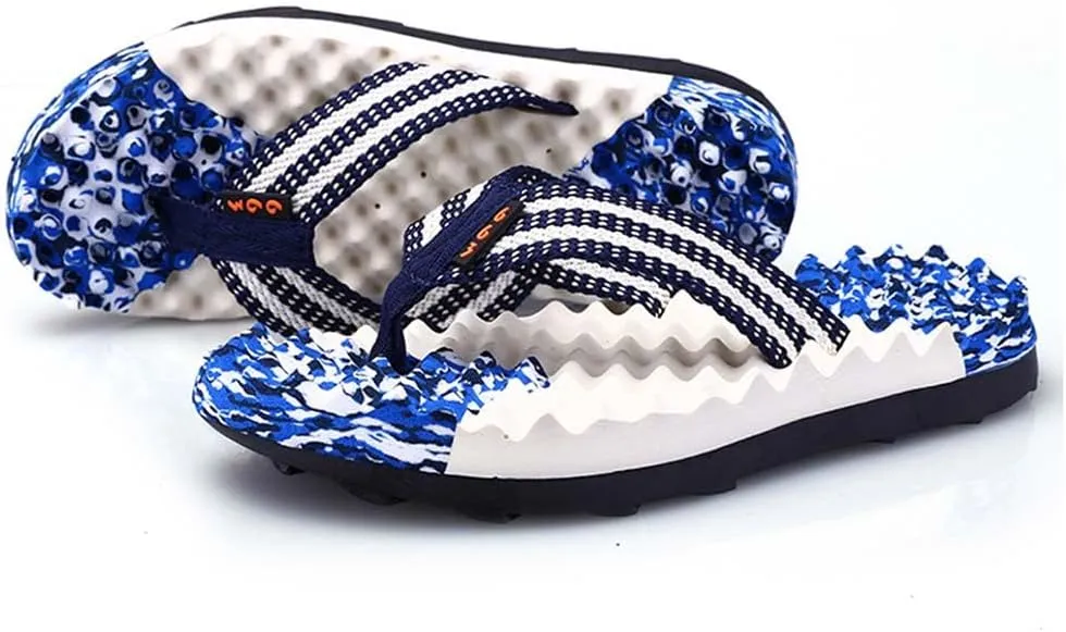 Men's Flip-flops Massage Slippers,Men & Women Acupressure Massage Sandals,Relief Plantar Fasciitis Heel Arch Arthritis Pain,Flip-flops Outdoor anti slip Massage Beach