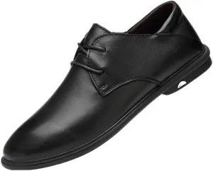 Men's Genuine Leather Dress Shoes Formal Business Lace Up Wingtip Brogue Comfortable Non-Slip Oxford