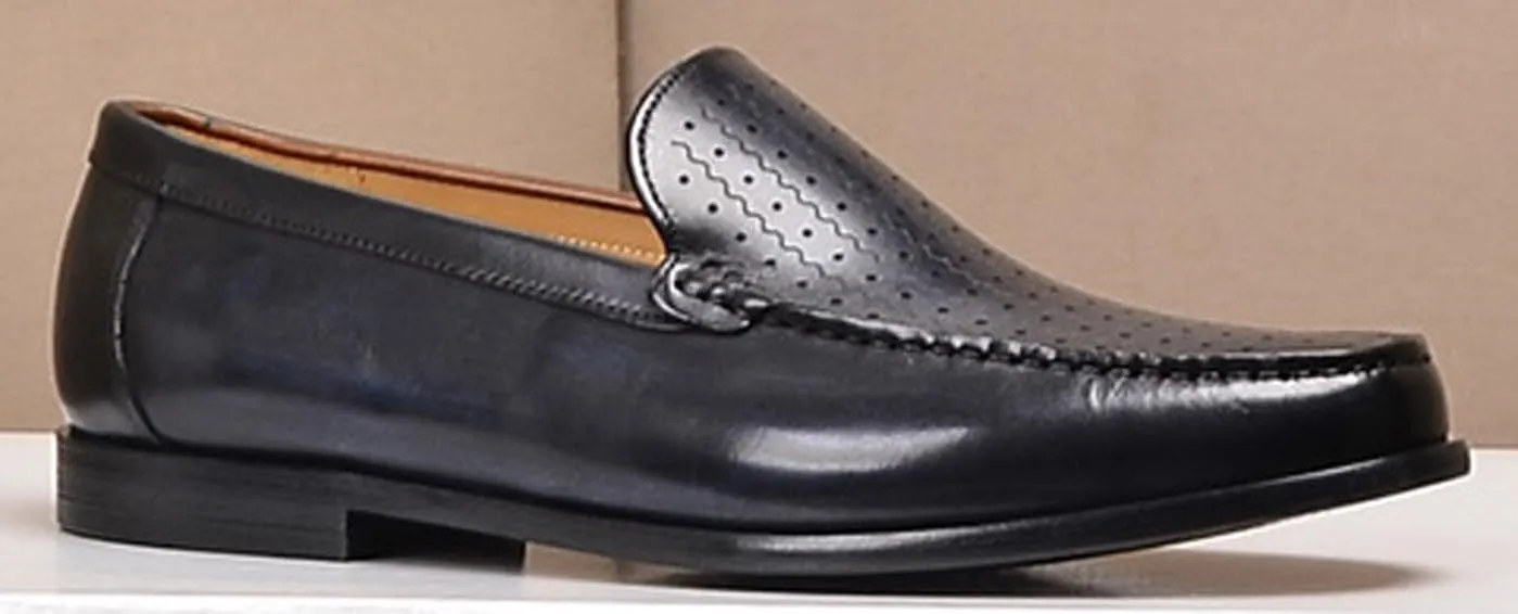 Men’s Genuine Leather Loafers Slip-On Dress Shoes – Breathable & Lightweight Business Casual Shoes for Office, Work & Formal Wear – Non-Slip Sole for All-Day Comfort