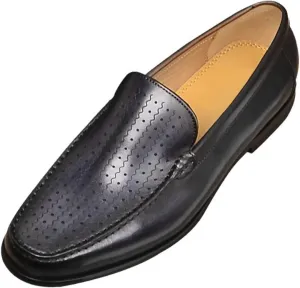 Men’s Genuine Leather Loafers Slip-On Dress Shoes – Breathable & Lightweight Business Casual Shoes for Office, Work & Formal Wear – Non-Slip Sole for All-Day Comfort