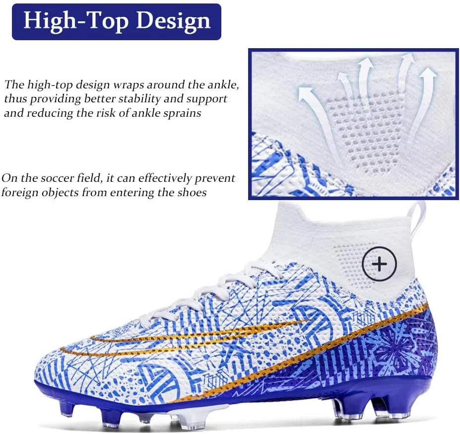 Men's Lightweight Soccer Cleats for Football Training: Non-Slip Professional Futsal Shoes - Futsal Shoes for Youth