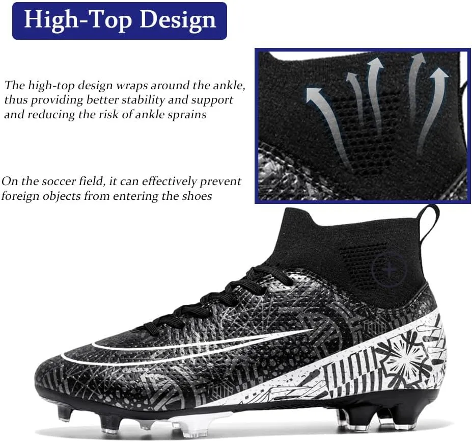 Men's Lightweight Soccer Cleats for Football Training: Non-Slip Professional Futsal Shoes - Futsal Shoes for Youth