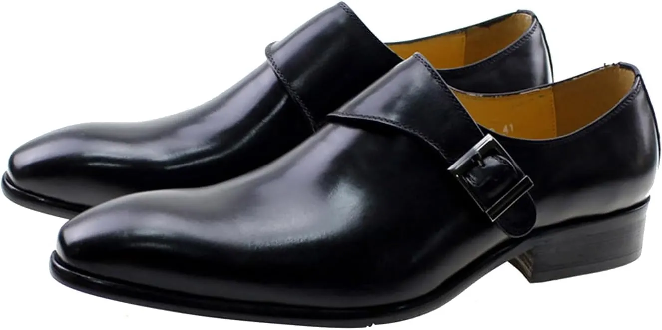 Men's Loafers Slip-Ons Dress Casual Business Shoes Genuine Leather Comfortable Driving Buckle Loafer Fashion Prom Wedding Formal Tuexdo Moccasins Zapatos Hombre