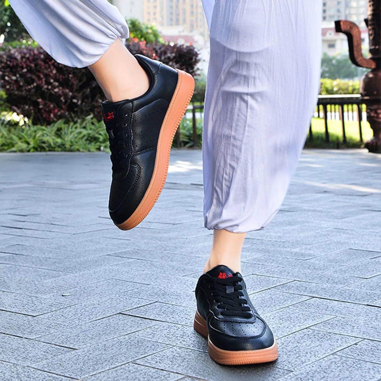 Men's Martial Unisex Arts Shoes Mesh Cloth Breathable Ultralight Martial Art Kung Fu Tai Chi Training Shoes Rubber Sole Soft Bottom Exercises Training Shoes ( Color : Black , Size : 5.5 Women/4 Men )