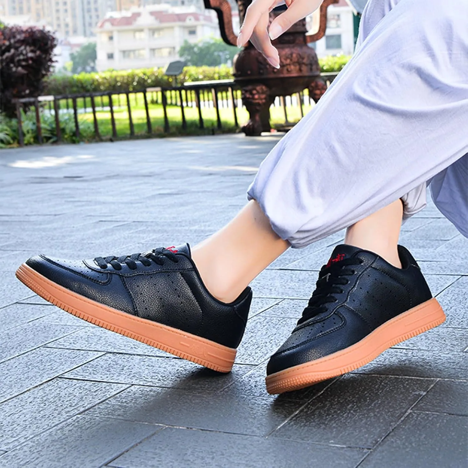 Men's Martial Unisex Arts Shoes Mesh Cloth Breathable Ultralight Martial Art Kung Fu Tai Chi Training Shoes Rubber Sole Soft Bottom Exercises Training Shoes ( Color : Black , Size : 5.5 Women/4 Men )