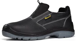 Men's Military Tactical Boots 6" Steel Toe Work Safety Boots with Side Zipper Lightweight Army Combat Boots