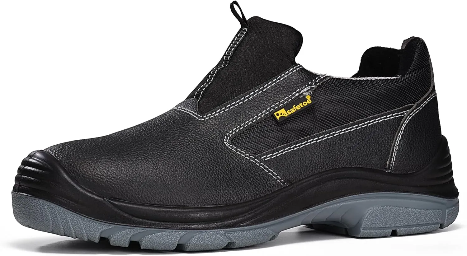 Men's Military Tactical Boots 6" Steel Toe Work Safety Boots with Side Zipper Lightweight Army Combat Boots