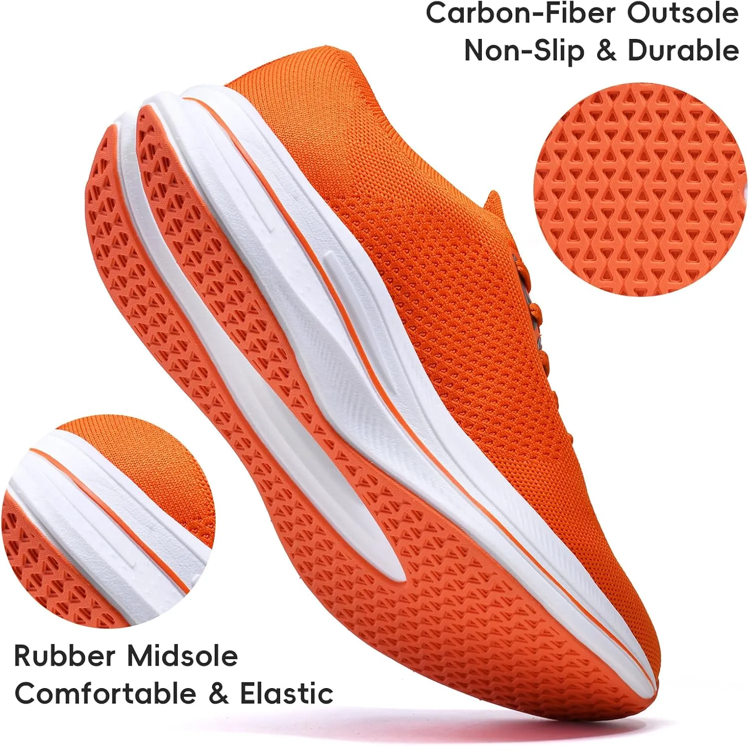 Mens Non Slip Walking Sneakers Breathable Athletic Running Shoes Gym Tennis Shoes for Men