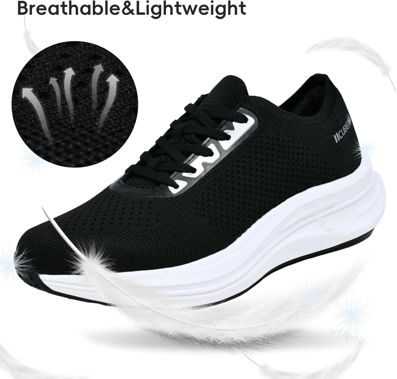 Mens Non Slip Walking Sneakers Breathable Athletic Running Shoes Gym Tennis Shoes for Men