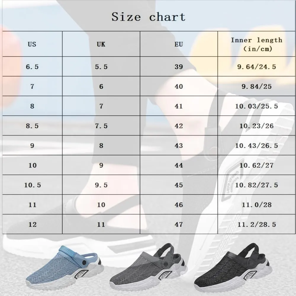 Men's Orthopedic Hollow-Out Summer Sandals,Breathable with Arch Support Knit Mesh Beach Sandals,Comfortable Walking Shoes for Indoor Outdoo