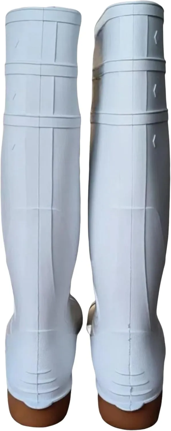 Men's Premium Tall Steel Toe Rain Boots - Waterproof Seamless PVC, Fortified Smash - proof, Durable Non - slip, All - terrain, Perfect for Fishing, Gardening, Work