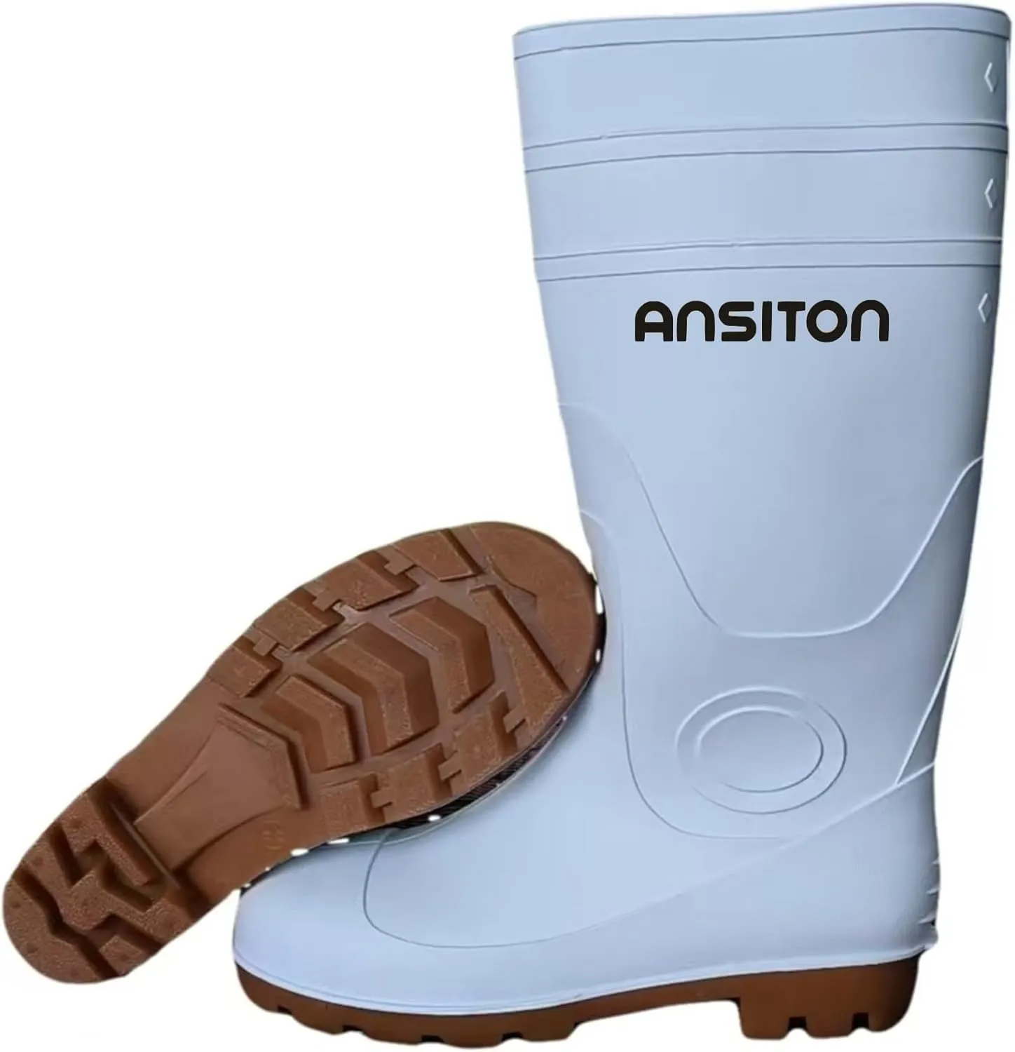 Men's Premium Tall Steel Toe Rain Boots - Waterproof Seamless PVC, Fortified Smash - proof, Durable Non - slip, All - terrain, Perfect for Fishing, Gardening, Work