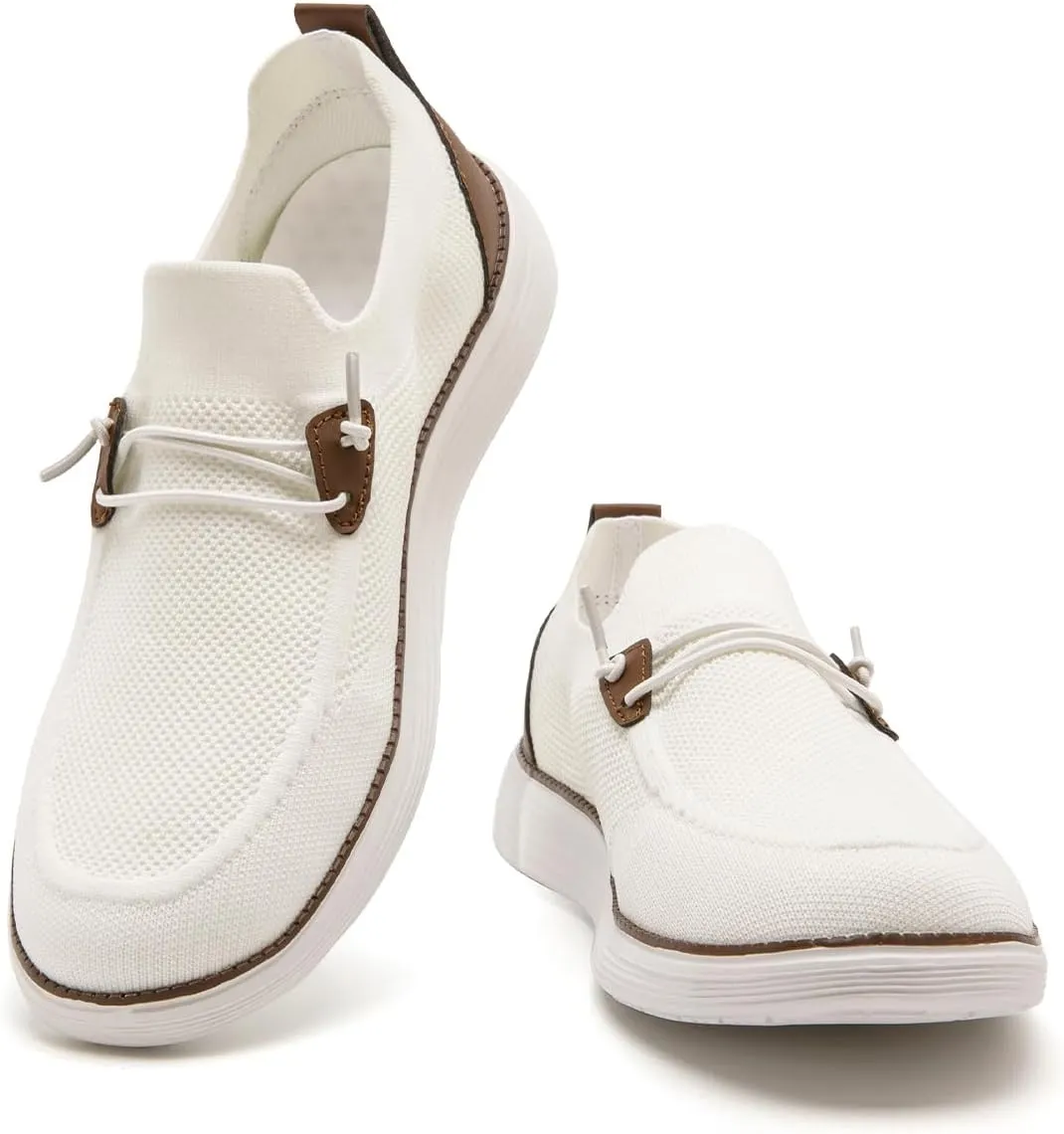 Mens Slip on Loafers Boat Shoes Non Slip Walking Shoes Running Shoes Fashion Sneakers for Men Comfort Lightweight Breathable Casual Office Shoes
