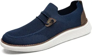 Mens Slip on Loafers Boat Shoes Non Slip Walking Shoes Running Shoes Fashion Sneakers for Men Comfort Lightweight Breathable Casual Office Shoes