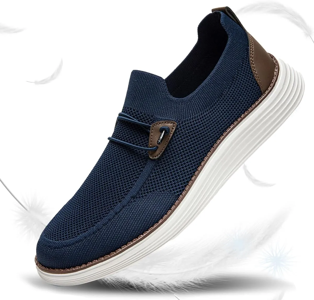 Mens Slip on Loafers Boat Shoes Non Slip Walking Shoes Running Shoes Fashion Sneakers for Men Comfort Lightweight Breathable Casual Office Shoes