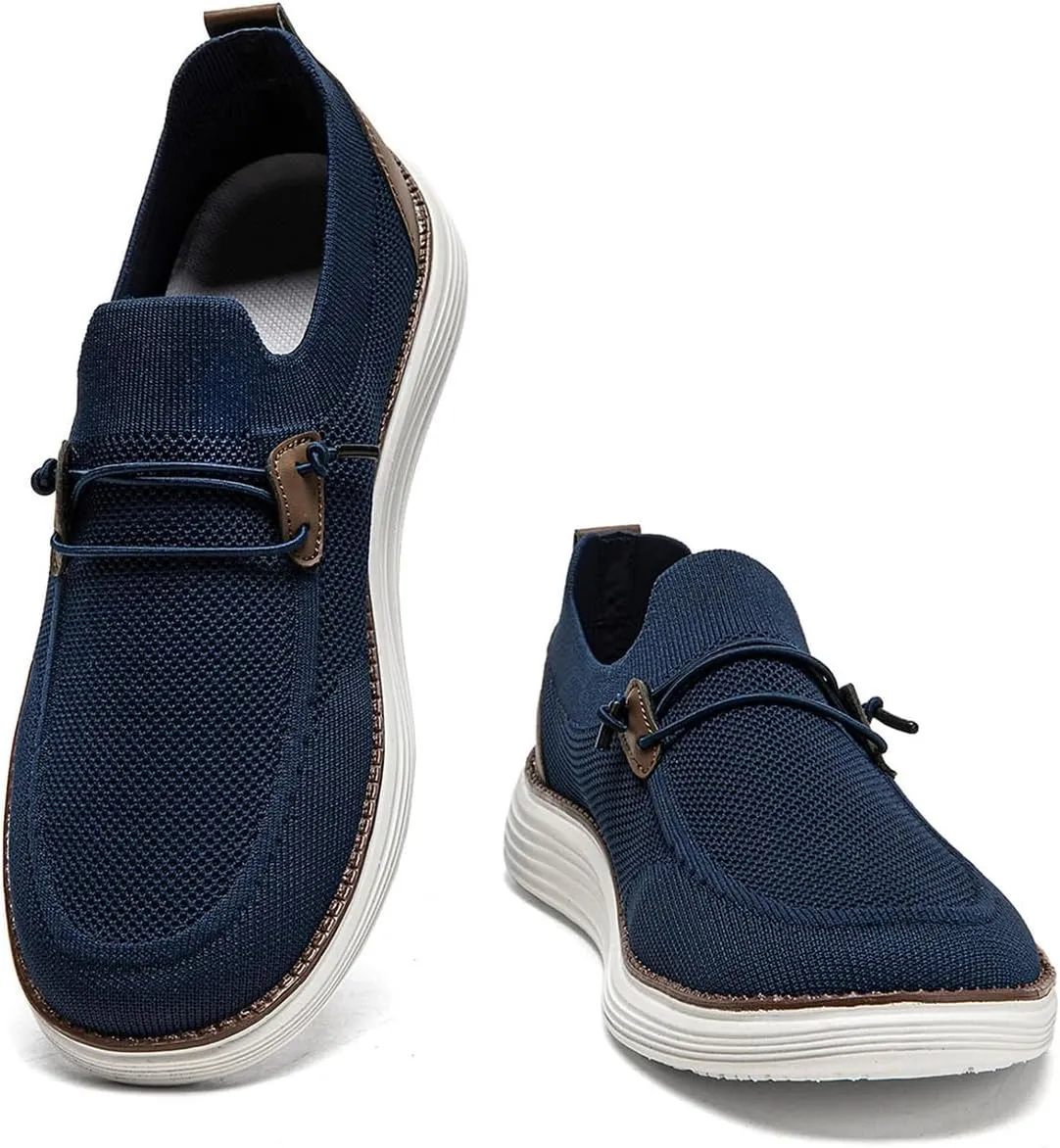Mens Slip on Loafers Boat Shoes Non Slip Walking Shoes Running Shoes Fashion Sneakers for Men Comfort Lightweight Breathable Casual Office Shoes
