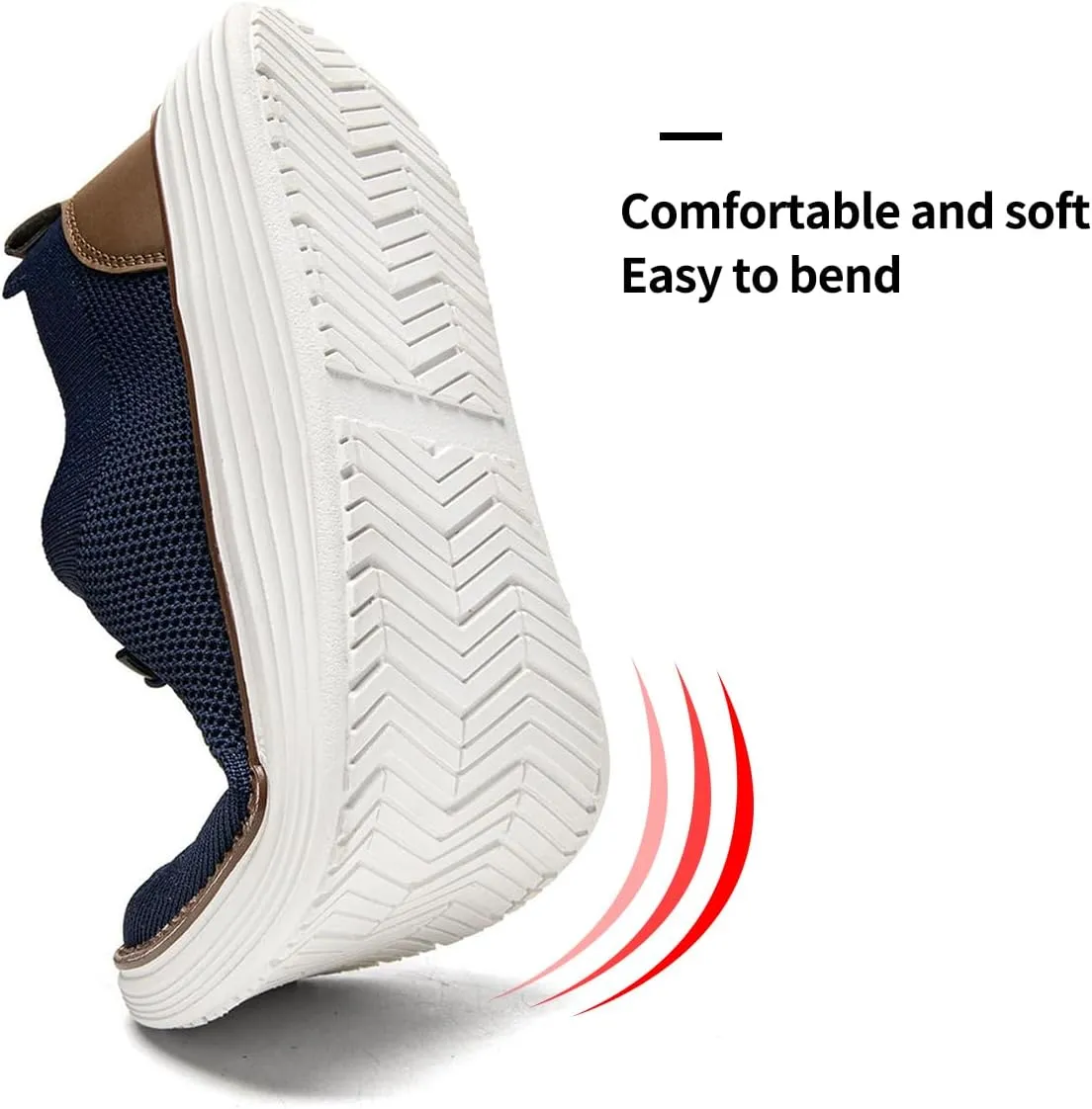 Mens Slip on Loafers Boat Shoes Non Slip Walking Shoes Running Shoes Fashion Sneakers for Men Comfort Lightweight Breathable Casual Office Shoes