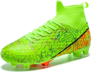 Mens Soccer Cleats Outdoor Lightweight High-Top Training Boots Ground Athletic Football Boots Soccer Shoes for Men/Women
