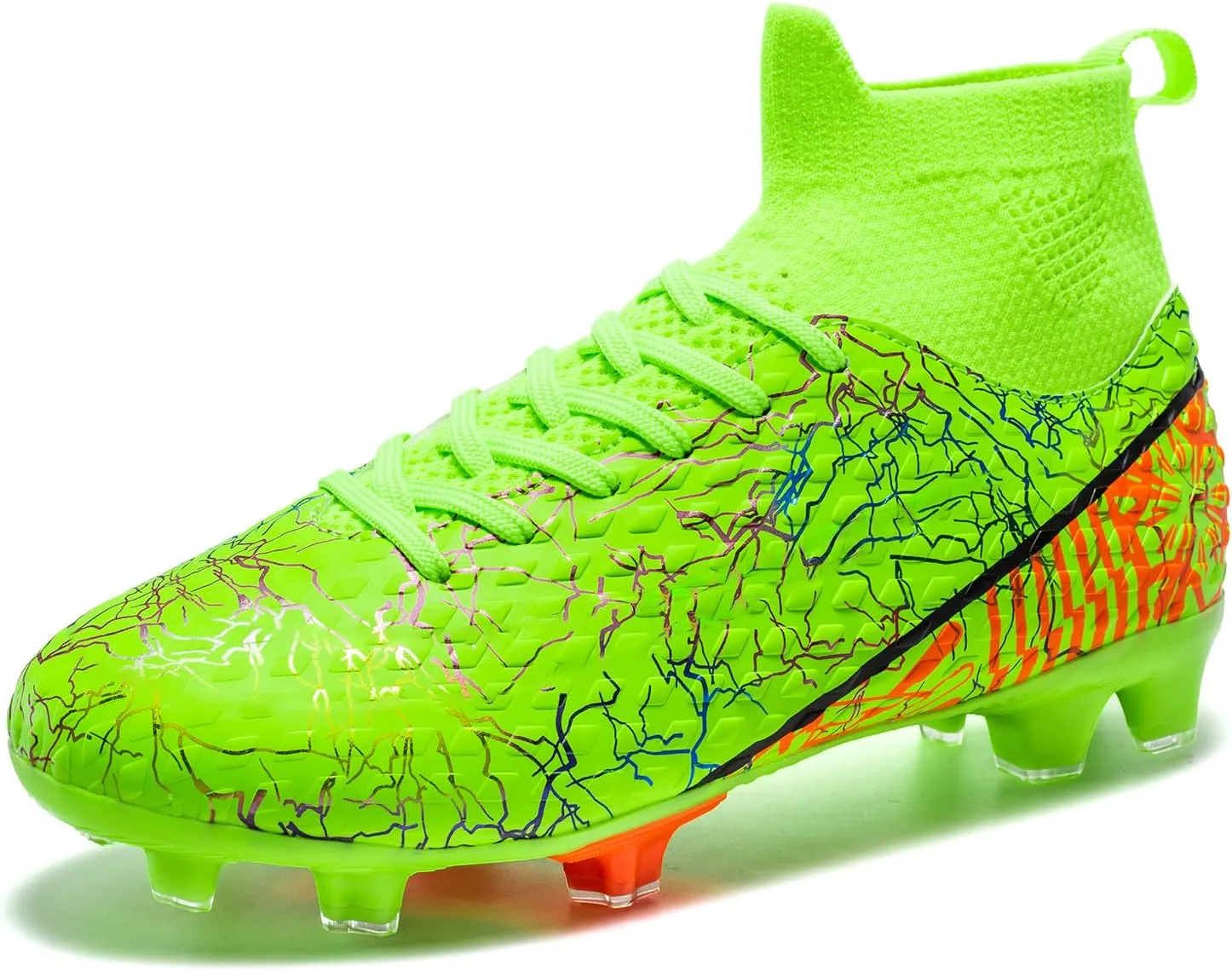 Mens Soccer Cleats Outdoor Lightweight High-Top Training Boots Ground Athletic Football Boots Soccer Shoes for Men/Women
