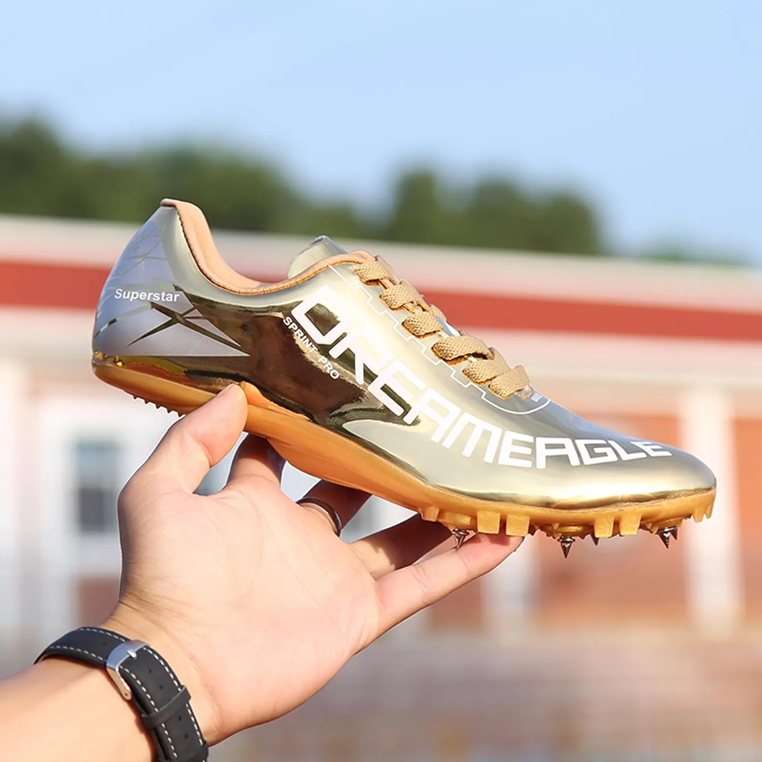 Mens Track and Field Shoes Teenagers Spikes Sneakers Boys Track Race Jumping Professional Running Nail Spikes Shoes Boys Girls