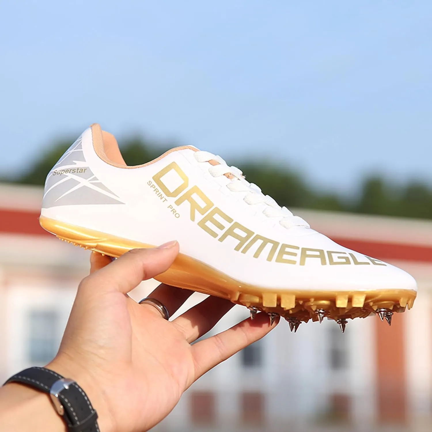 Mens Track and Field Shoes Teenagers Spikes Sneakers Boys Track Race Jumping Professional Running Nail Spikes Shoes Boys Girls