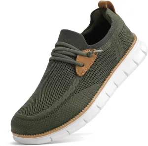 Men's Walking Boat Shoes Slip On Casual Loafers Non Slip Comfortable Lightweight Work Driving Shoes