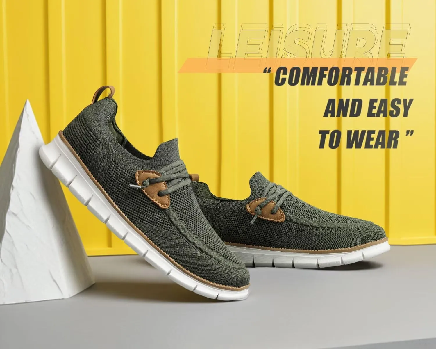 Men's Walking Boat Shoes Slip On Casual Loafers Non Slip Comfortable Lightweight Work Driving Shoes