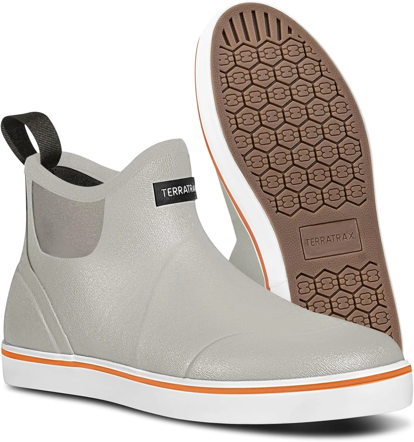 Men's Waterproof Deck Rain Boots - Anti-Slip Rubber Ankle Boots for men, ideal for Fishing and Boating, All-Season