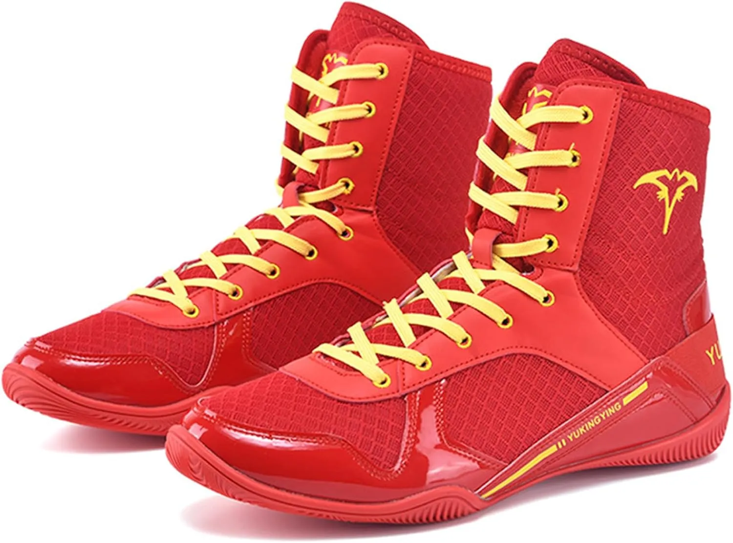 Mens Wrestling Shoes Fighting Boxing Sports Boots Lightweight Non Slip Adult High Top Fitness Training Sneakers