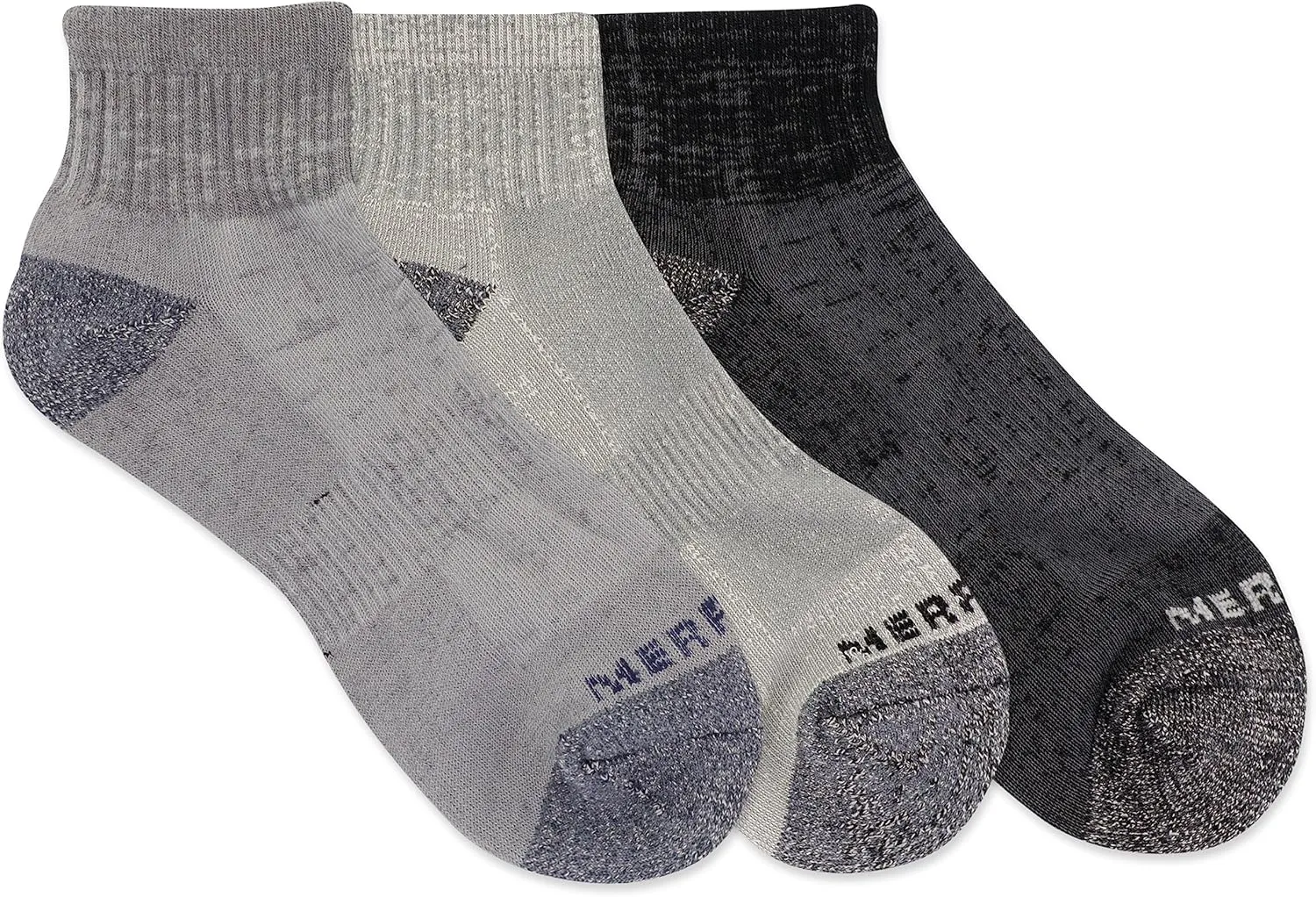 Merrell Unisex-Adult Wool Everyday Hiking Ankle Socks - 3 & 6 Pairs - Cushioned Moisture Wicking