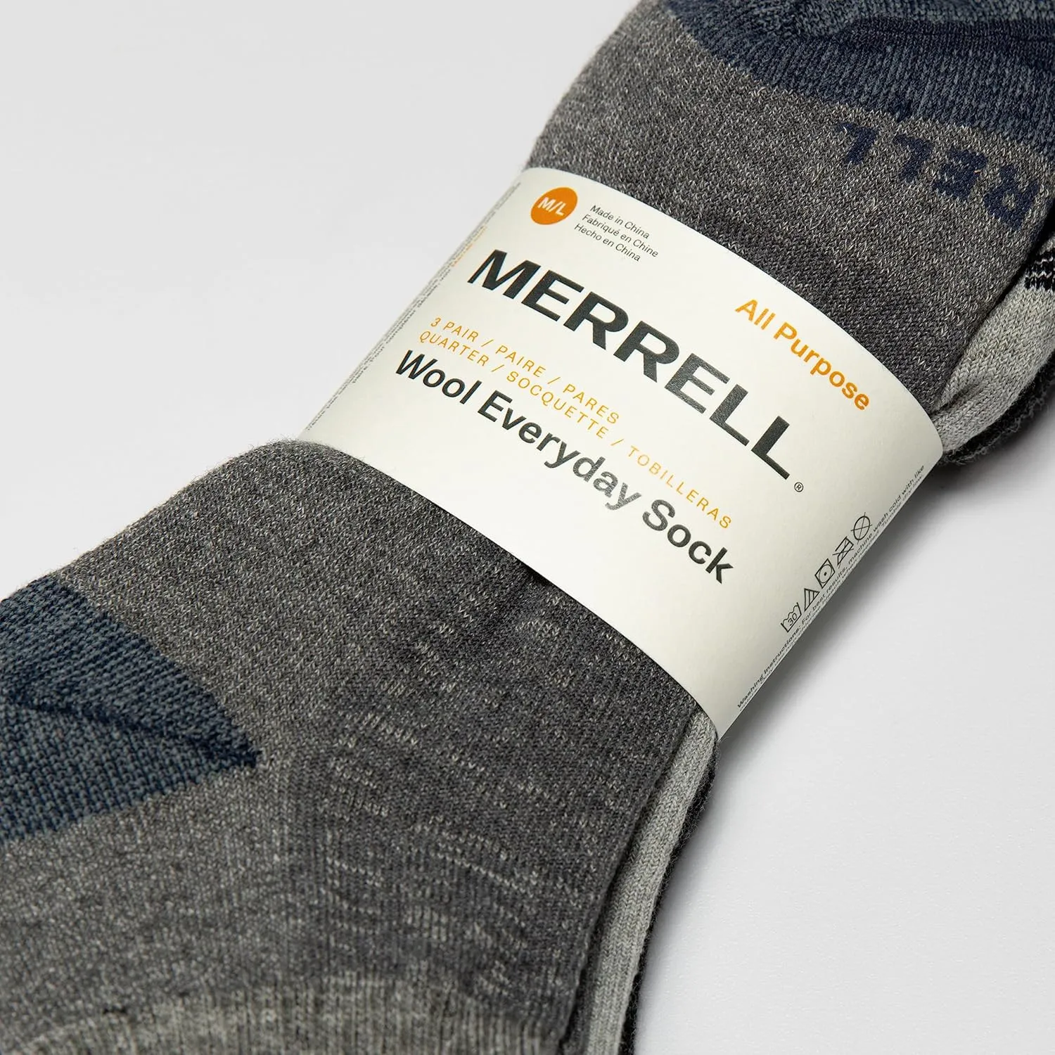 Merrell Unisex-Adult Wool Everyday Hiking Ankle Socks - 3 & 6 Pairs - Cushioned Moisture Wicking