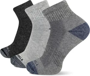 Merrell Unisex-Adult Wool Everyday Hiking Ankle Socks - 3 & 6 Pairs - Cushioned Moisture Wicking