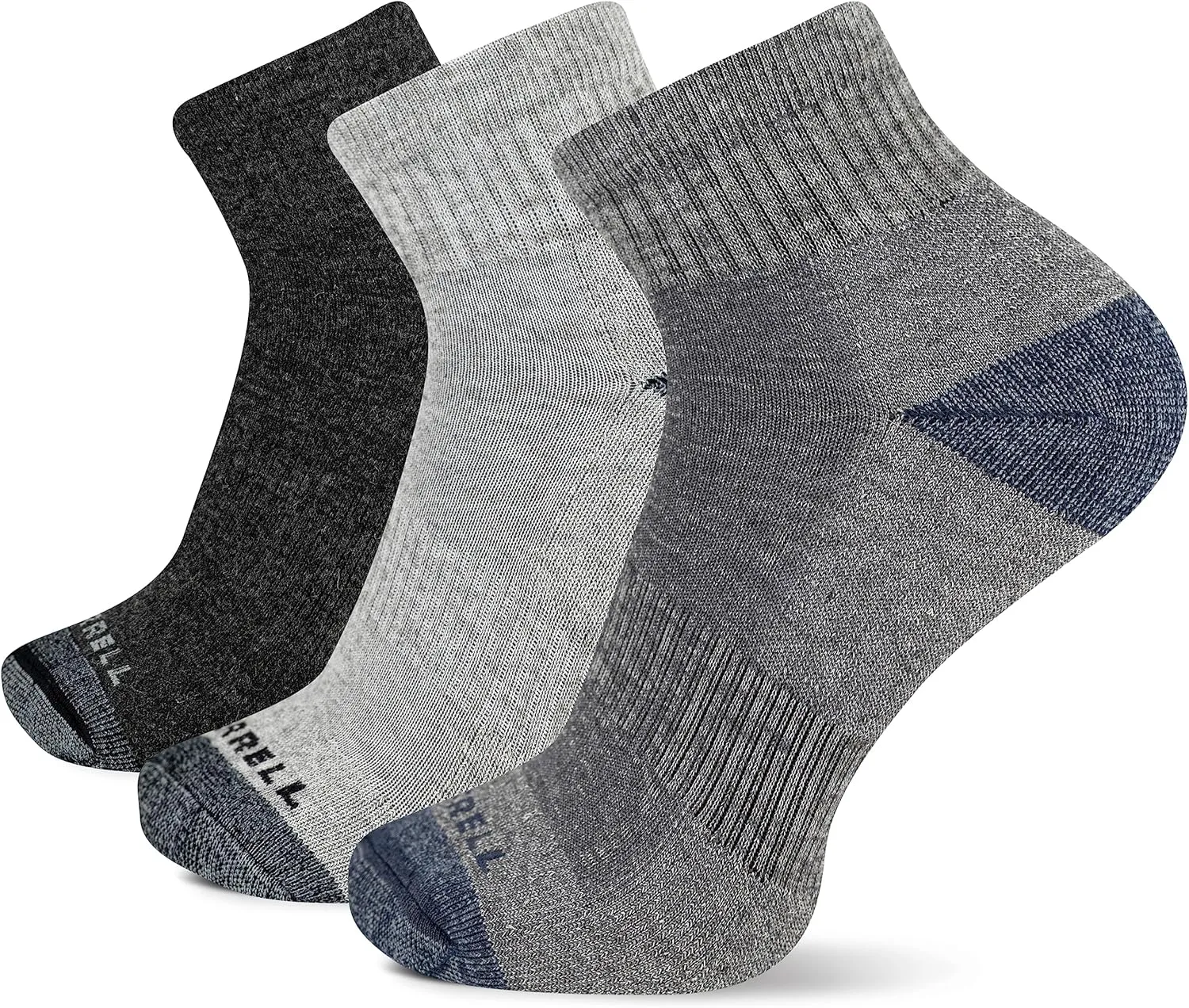 Merrell Unisex-Adult Wool Everyday Hiking Ankle Socks - 3 & 6 Pairs - Cushioned Moisture Wicking