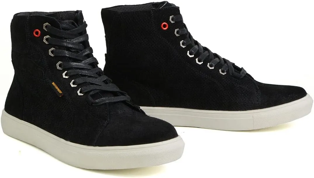 Milwaukee Leather MBM9155 Men's Black Suede Leather Reinforced Street Riding Waterproof Shoes w/Ankle Support - 13