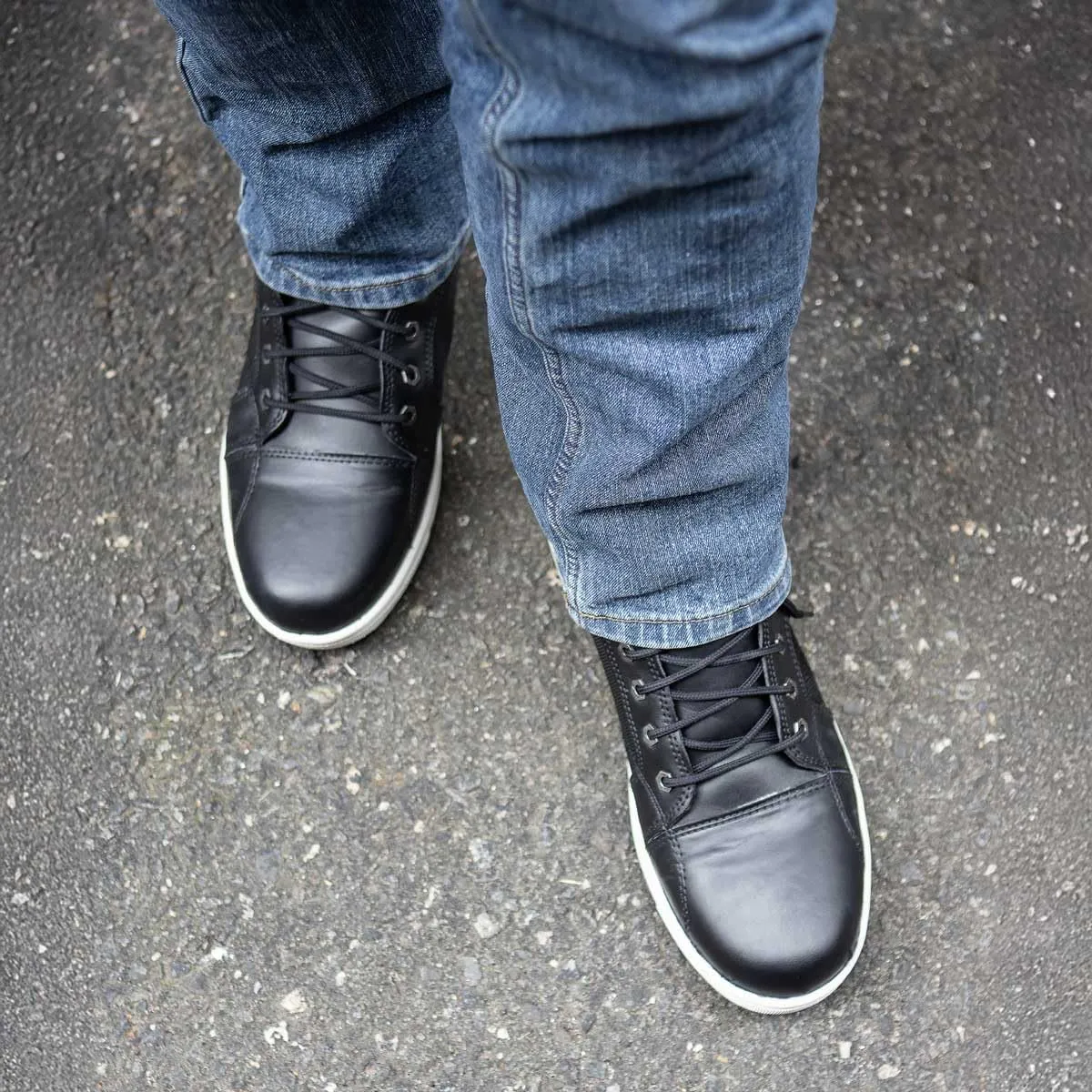 Milwaukee Leather Men's Motorcycle Reinforced Street Biker Casual Riding Shoes Leather Suede Canvas - 10.5
